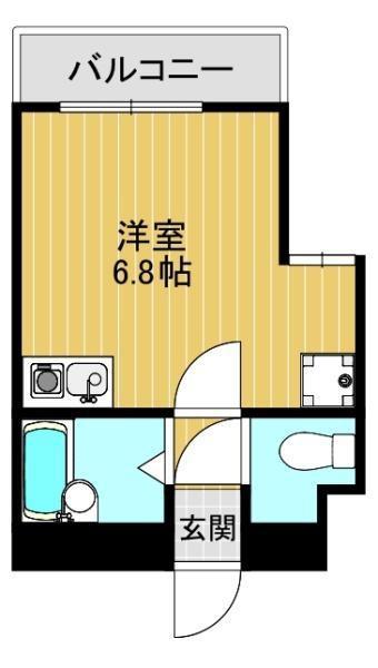 エレガンス17(ワンルーム/2階)の間取り写真