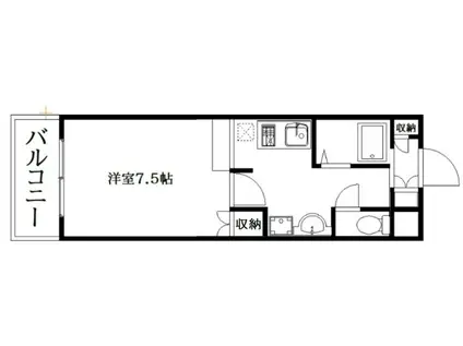 パルコート佐藤(1K/2階)の間取り写真