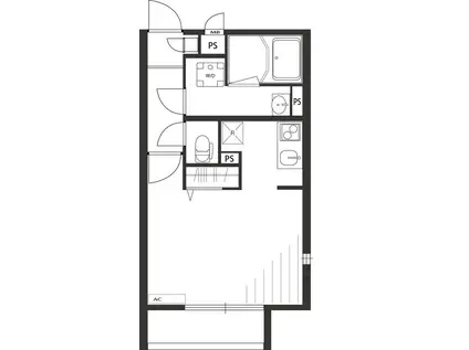 リブリ・クレセル(1K/2階)の間取り写真