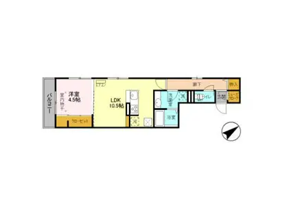 PROVENCEプロヴァンス(1LDK/3階)の間取り写真