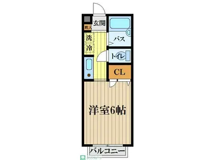 セレナパルテ(ワンルーム/1階)の間取り写真
