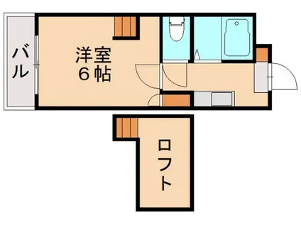 KAHANA(1K/2階)の間取り写真