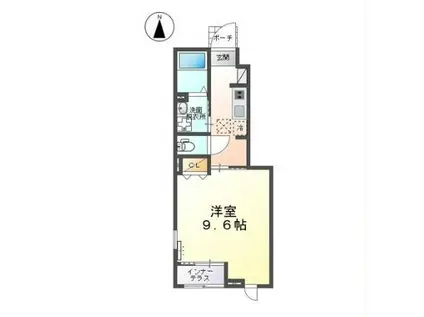 カルぺ・ディエム(1K/1階)の間取り写真