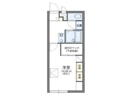 レオパレス広町(1K/1階)の間取り写真