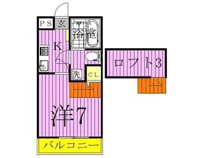 MARQUIS(ワンルーム/2階)の間取り写真