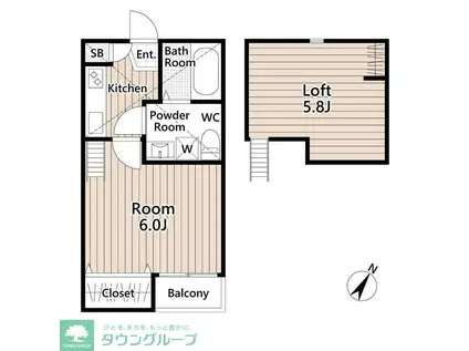 VIVIENDA 大宮(1K/1階)の間取り写真