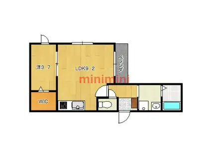 RUSSIRS. KENZO(1LDK/1階)の間取り写真