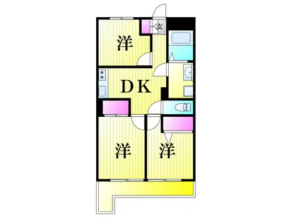 江戸川ハイツ(3DK/3階)の間取り写真