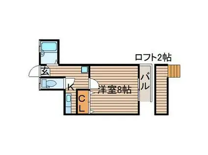 マリンパレット(1K/1階)の間取り写真