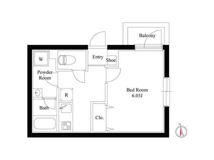 グランデュオ大森(1K/5階)の間取り写真