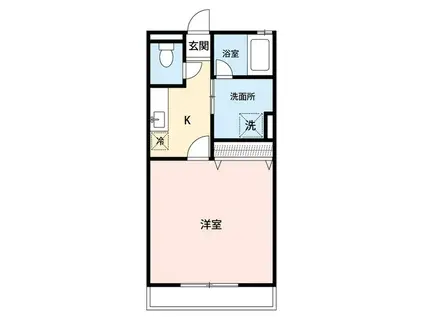 グランテラス(1K/1階)の間取り写真