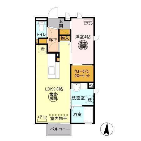 大黒屋十番館(1LDK/2階)の間取り写真