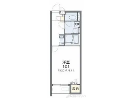 クレイノハレ オリナ(1K/1階)の間取り写真