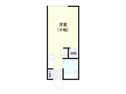 茂原ハイツ(ワンルーム/2階)の間取り写真