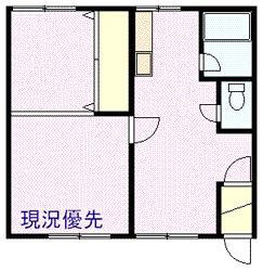 コーポロック(2DK/2階)の間取り写真