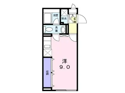 フィオーレ(ワンルーム/1階)の間取り写真