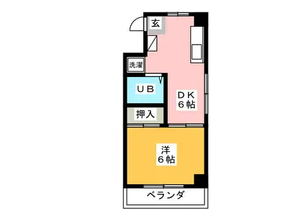 コーポ青木(1DK/3階)の間取り写真