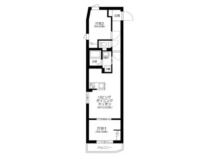 FLREED烏山ーフリード烏山ー(2LDK/1階)の間取り写真