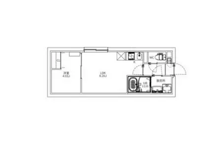 MAXIV CITY神楽坂(1LDK/2階)の間取り写真