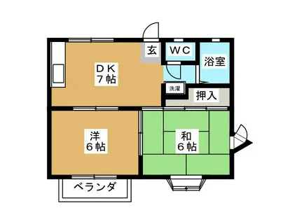 リバーハイムNAKAJIMA(2DK/2階)の間取り写真