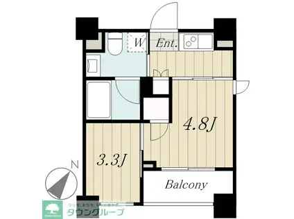 XEBEC北新宿(2K/11階)の間取り写真