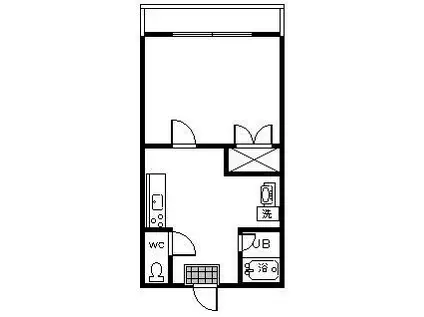 アベニュー小松(1DK/1階)の間取り写真