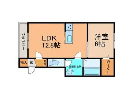 PASTORALE(1LDK/1階)の間取り写真