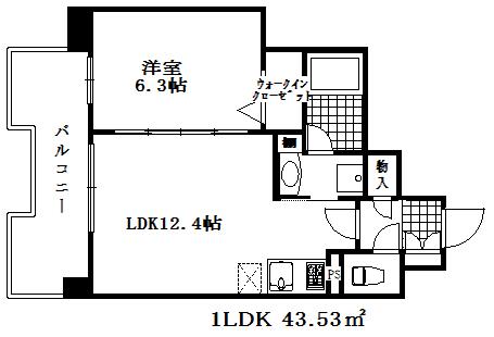 エルイソベ三宮(1LDK/10階)の間取り写真