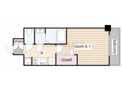 プレサンス THE MOTOYAMA(1K/8階)の間取り写真