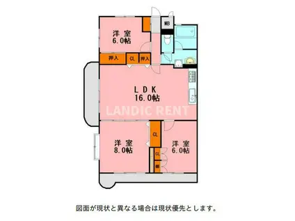 ヴォルフスガルデン平和(3LDK/1階)の間取り写真