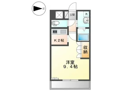 リノアージュ(1K/2階)の間取り写真