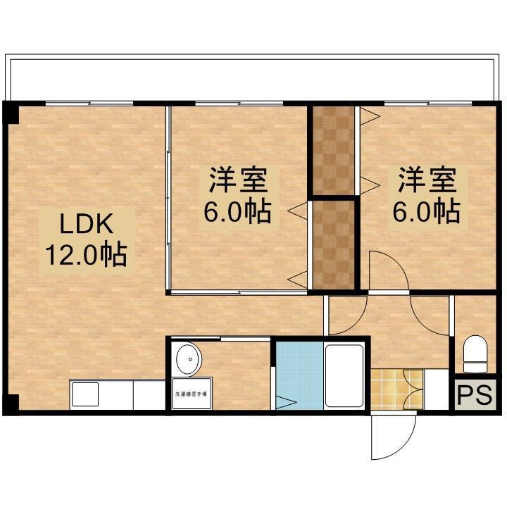 クレールエミナ(2LDK/2階)の間取り写真