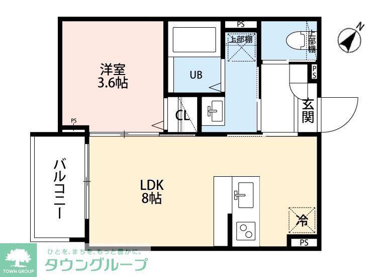 ノードテラス東所沢(1LDK/3階)の間取り写真