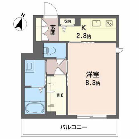 リガーレ中井(1K/3階)の間取り写真