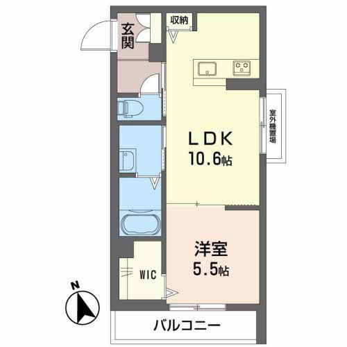 シャーメゾン花木(1LDK/3階)の間取り写真
