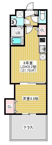 金太郎ヒルズ255(1LDK/6階)の間取り写真