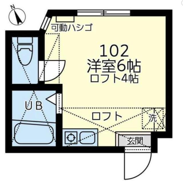 ユナイトさくらフェアバンクス(ワンルーム/1階)の間取り写真