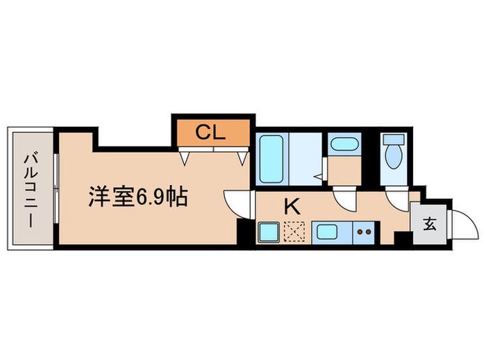 PEACEHOUSE(ワンルーム/1階)の間取り写真