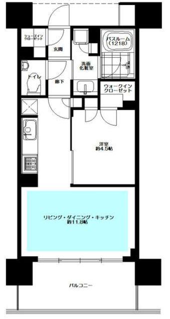 アトラス日暮里イーストレジデンス(1LDK/5階)の間取り写真