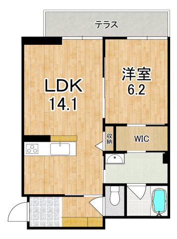 グランクォーレ(1LDK/1階)の間取り写真