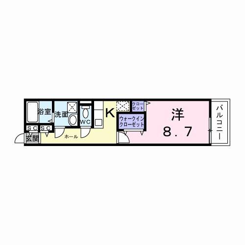 LE・CADRE(1K/3階)の間取り写真