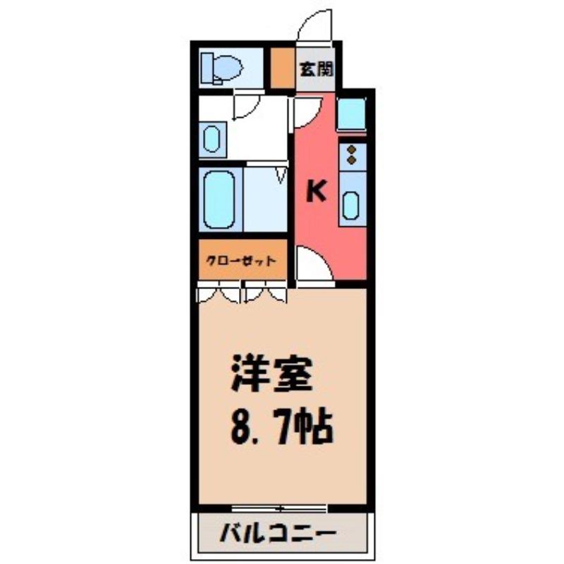 モンシェリー・廣(1K/2階)の間取り写真