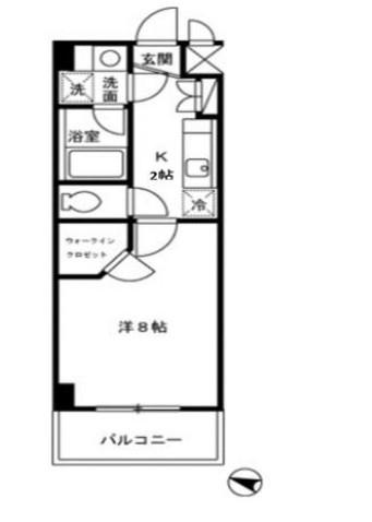 ノエル千駄木(1K/2階)の間取り写真
