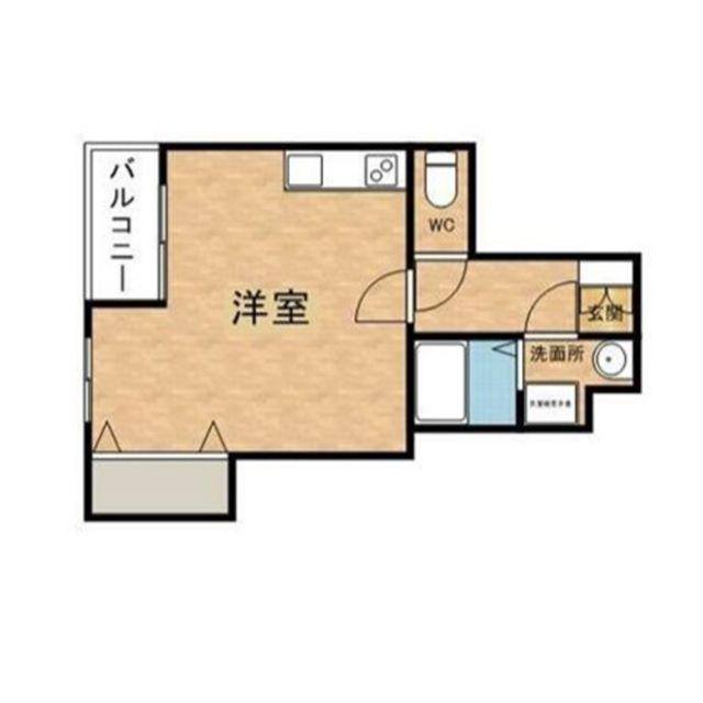 FKマンション(ワンルーム/3階)の間取り写真