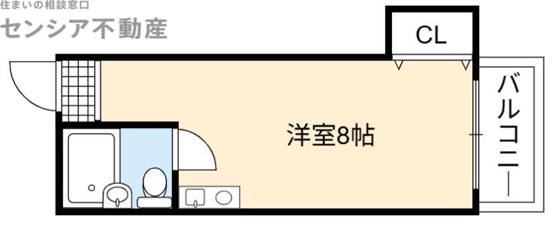 ルネコトブキ(ワンルーム/1階)の間取り写真