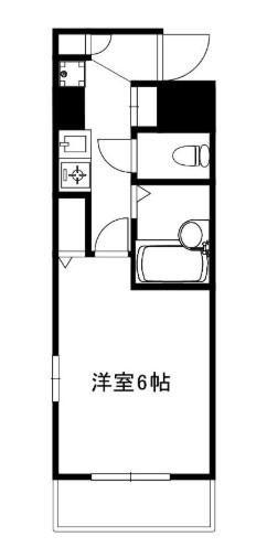 コアパレス常葉6(1K/4階)の間取り写真