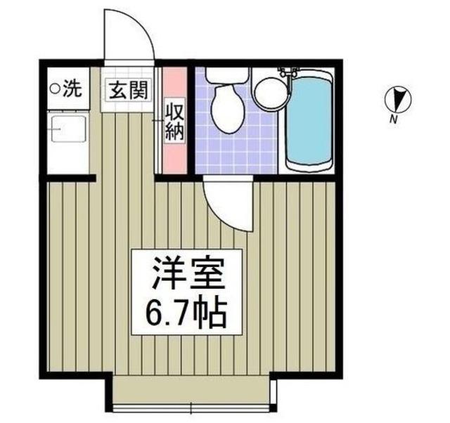 PARK SIDE HOUSE(ワンルーム/2階)の間取り写真