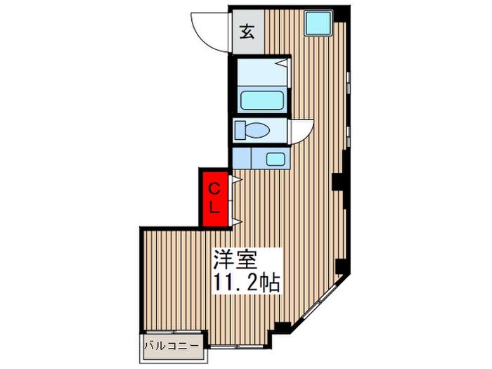 CASAWADA(ワンルーム/3階)の間取り写真