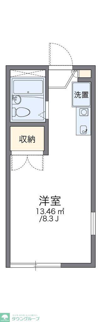 レオパレス足立新田(1K/1階)の間取り写真