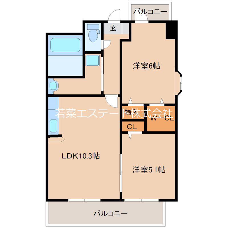 ステラSTII(2LDK/1階)の間取り写真